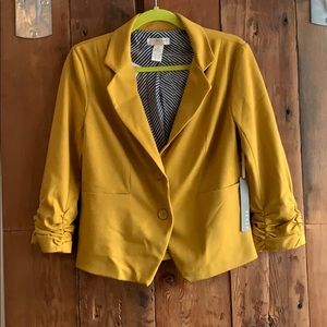 Lined 3/4 sleeve knit blazer